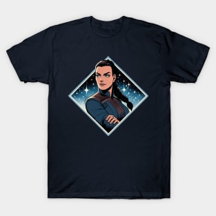 Space Commander Amidst the Stars - Sci-Fi T-Shirt